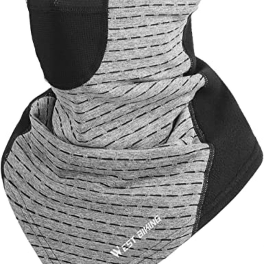 West BIKING Unisex Balaclava Triangle Scarf Wind-proof -Sm-NWT/Grey & Black